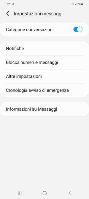 Seleziona Altre impostazioni