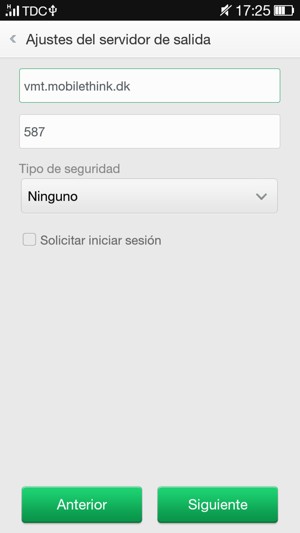Desmarque la casilla de verificación Solicitar iniciar sesión y seleccione Siguiente