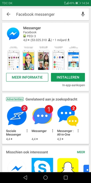 Selecteer de app