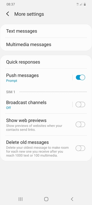 Select Text messages