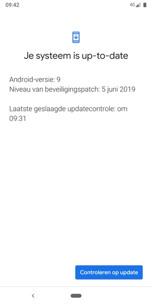 Selecteer Controleren op update