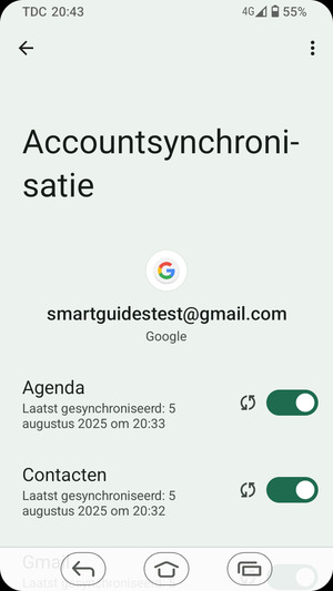 Selecteer de Menu-knop