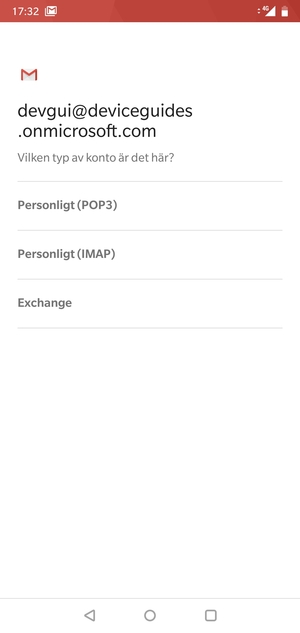 Välj Exchange