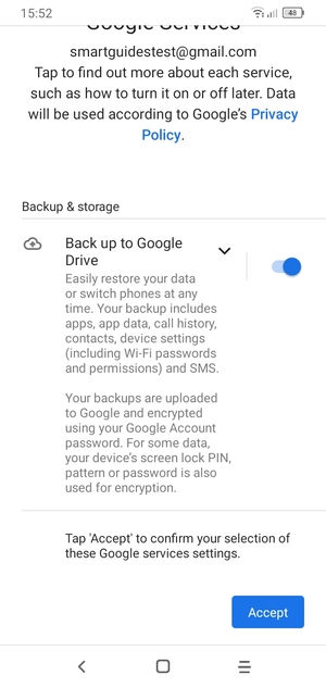 Scroll to and select Accept
