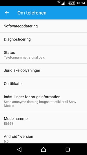 Vælg Softwareopdatering