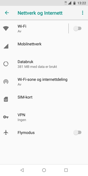 Velg Wi-Fi