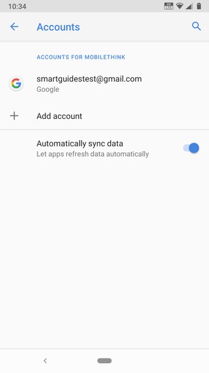 Select your Google account