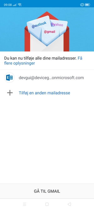 Vælg GÅ TIL GMAIL