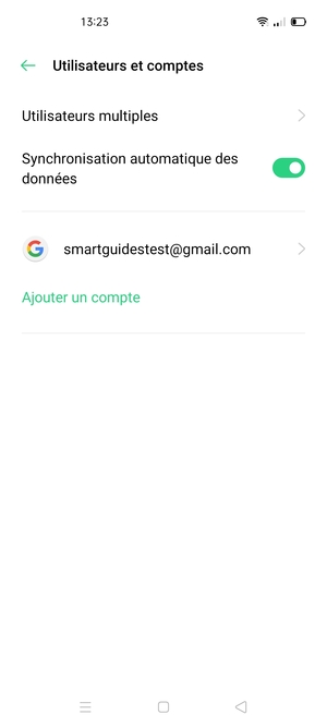 Sélectionnez votre compte Google