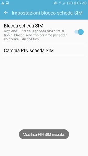 Il tuo PIN SIM è stato modificato