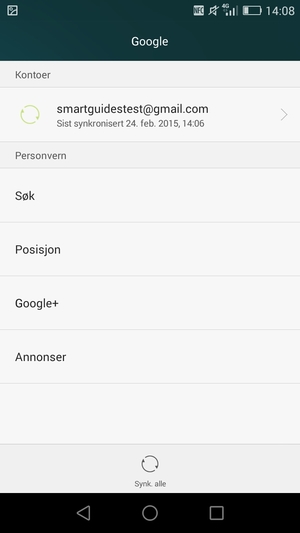 Velg kontoen din