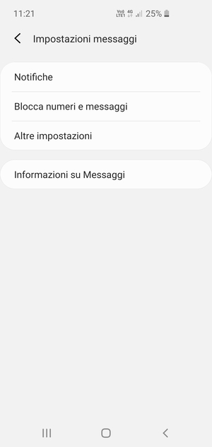 Seleziona Altre impostazioni