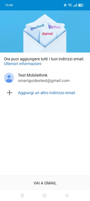 Seleziona VAI A GMAIL
