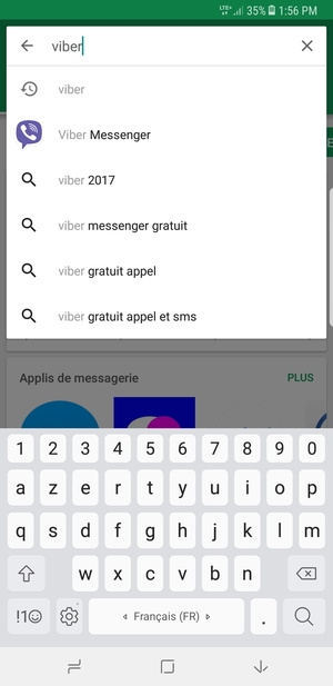Saisissez le nom de l'appli et sélectionnez Rechercher