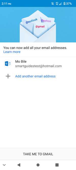 Select TAKE ME TO GMAIL