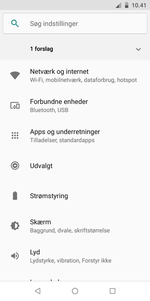 Vælg Netværk og internet