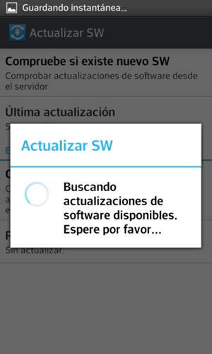 Espere a que la búsqueda termine