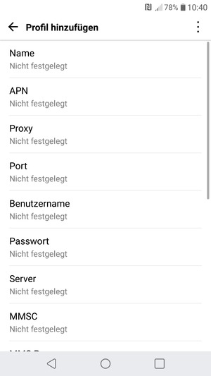 Geben Sie MMS-Informationen ein