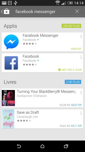 Sélectionnez l'appli