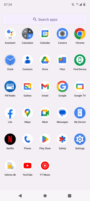 Scroll to and select Settings