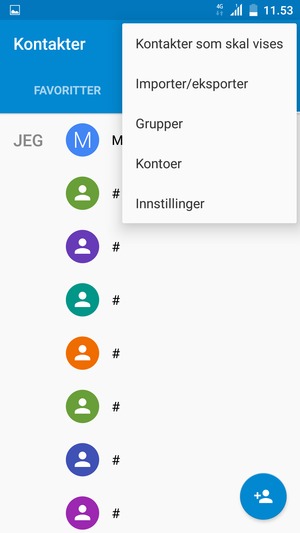 Velg Importer/eksporter