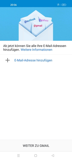 Wählen Sie E-Mail-Adresse hinzufügen