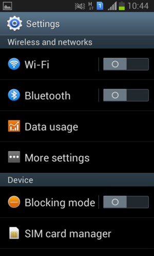 Select More settings