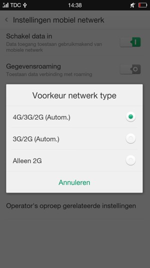 Selecteer uw voorkeursoptie