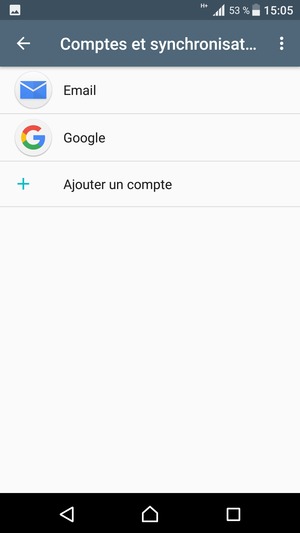 Sélectionnez  Google