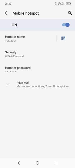 Your phone is now set up for use as a modem