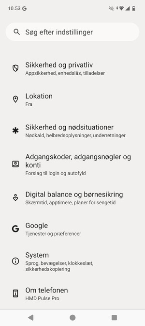 Scroll til og vælg System