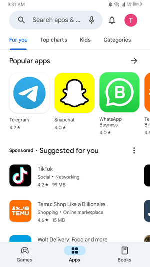 Select the Search bar