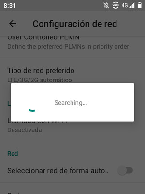 Espere a que la búsqueda termine