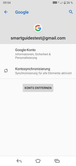 Wählen Sie Kontosynchronisierung