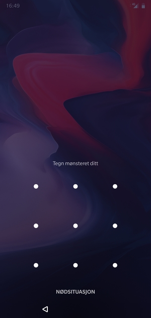 Telefonen din er nå sikret med en skjermlås