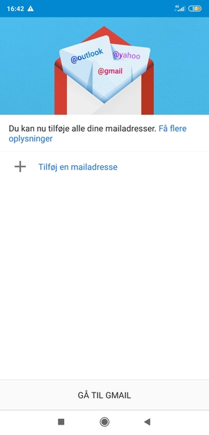Vælg Tilføj en mailadresse