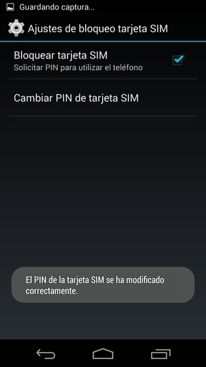 Su PIN de la tarjeta SIM ha sido cambiado