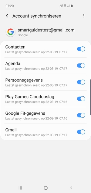 Selecteer de Menu-knop