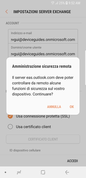 Seleziona OK