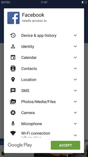 Select ACCEPT