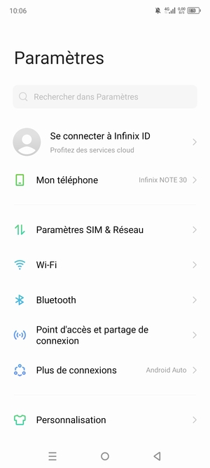 Sélectionnez Wi-Fi