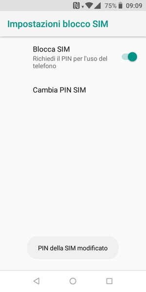 Il tuo PIN della SIM è stato modificato