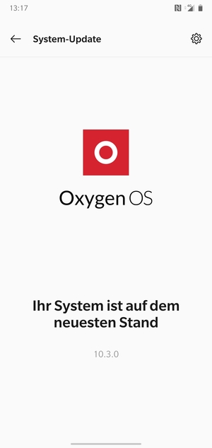 Falls Ihr Handy aktualisiert ist, wird Ihnen der folgende Bildschirm angezeigt
