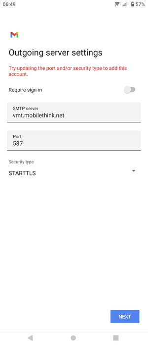 Select Security type