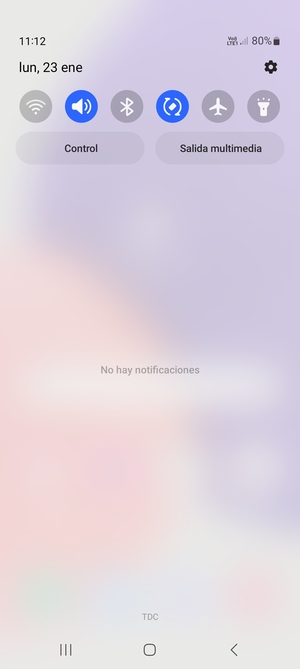 Deslice hacia abajo el menú superior de nuevo