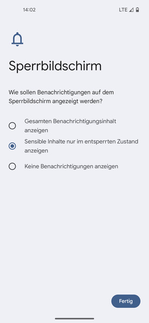 Wählen Sie die gewünschte Option und wählen Sie Fertig
