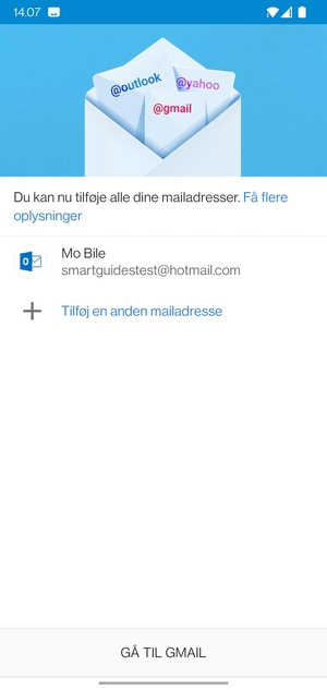 Vælg GÅ TIL GMAIL