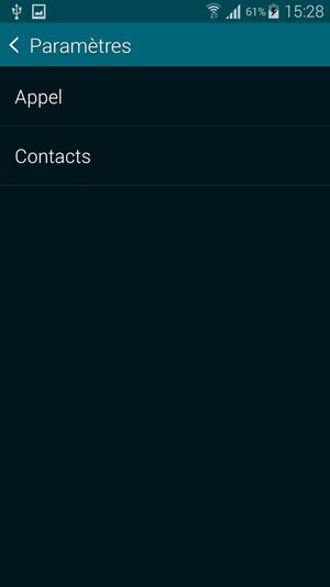 Sélectionnez Contacts