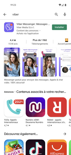 Sélectionnez l'appli