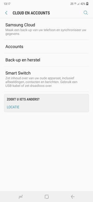 Selecteer Back-up en herstel